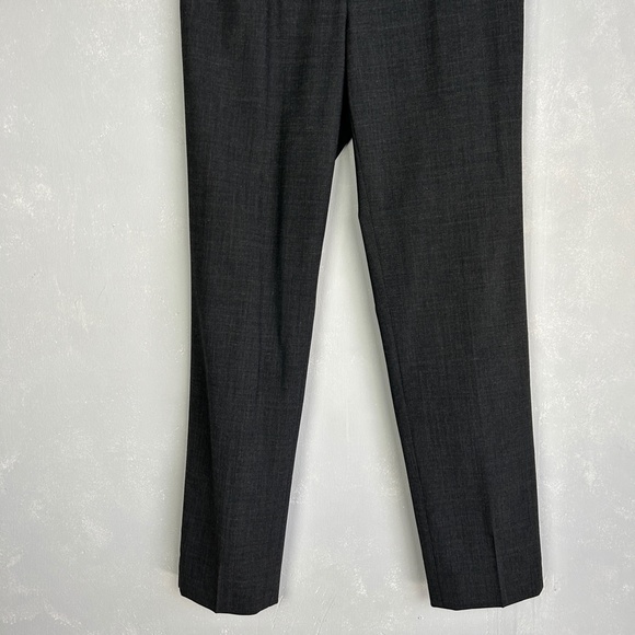 Lafayette 148 size 4 Irving stretch casual dress pant gray virgin wool - Picture 4 of 13